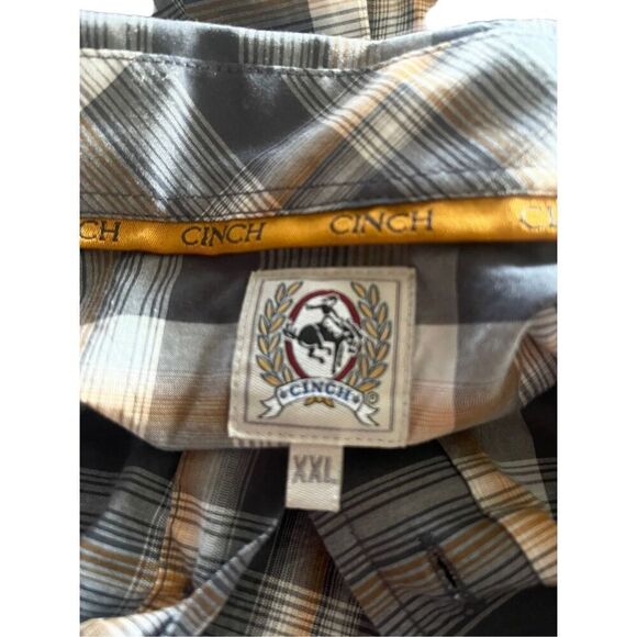 Cinch Mens Multicolor Plaid Long Sleeve Button Down Western Shirt Size XXL - Picture 4 of 16